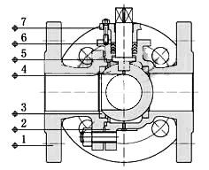 電動三通球閥結(jié)構(gòu)示意圖